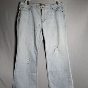 Old Navy Jeans Womens 20 Short Boy Cut Low-Waist Distressed Wide Leg Casual